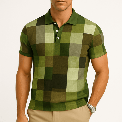 Callum Check Polo Shirt – Bold Plaid Pattern in a Lightweight Cotton Blend4