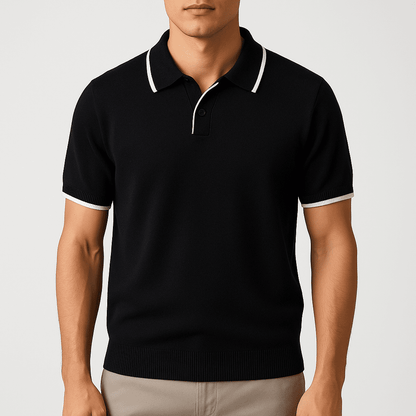 Soren Tailored Polo Shirt – Slim Fit with White Contrast Collar2